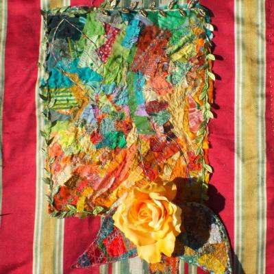 rose d'automne jacqueline fischer art textile