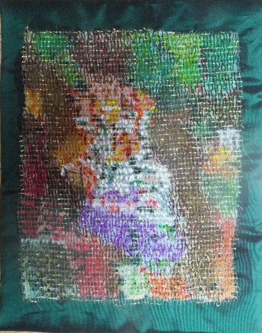 Bouquet flou art textile jacueline fischerpg