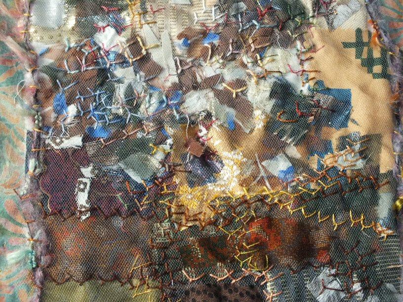 Les beaux restes 5 det red jacqueline fischer art textile