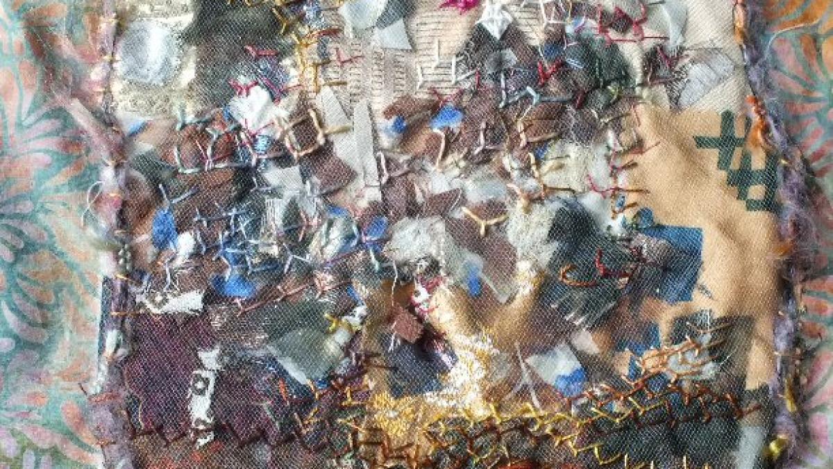 Les beaux restes 5 jacqueline fischer art textile red